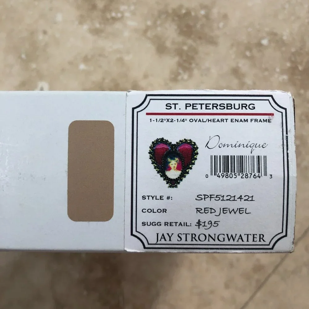 NEW RARE Jay Strongwater Red Jewel Heart Frame